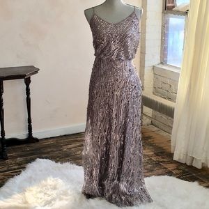 Donna Morgan Purple Sequined Gown
